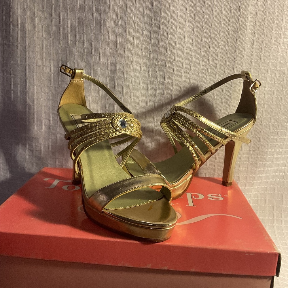 Gold formal women’s heels
